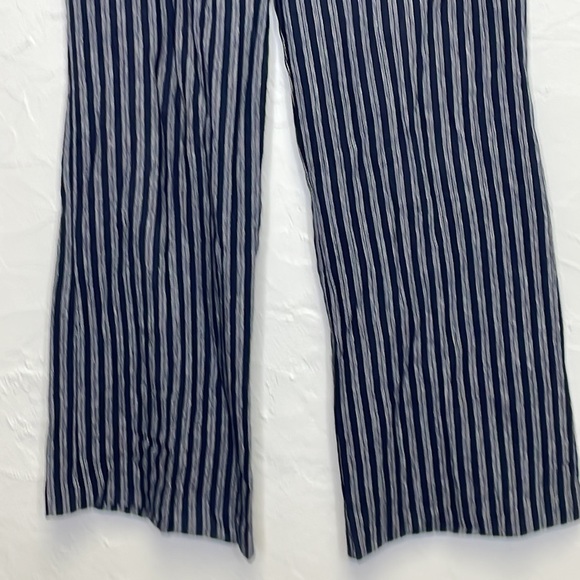 Jolt Navy Striped Wide Leg Pants - Picture 7 of 11